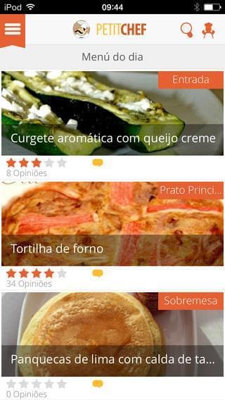 App 
PETITCHEF, Receitas Culinárias