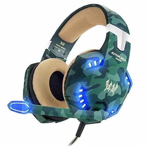 Electronic VersionTECH. Auriculares Gaming Cascos PS4 con Microfono, Diadema Ajustable, Bass OverEar 3,5mm