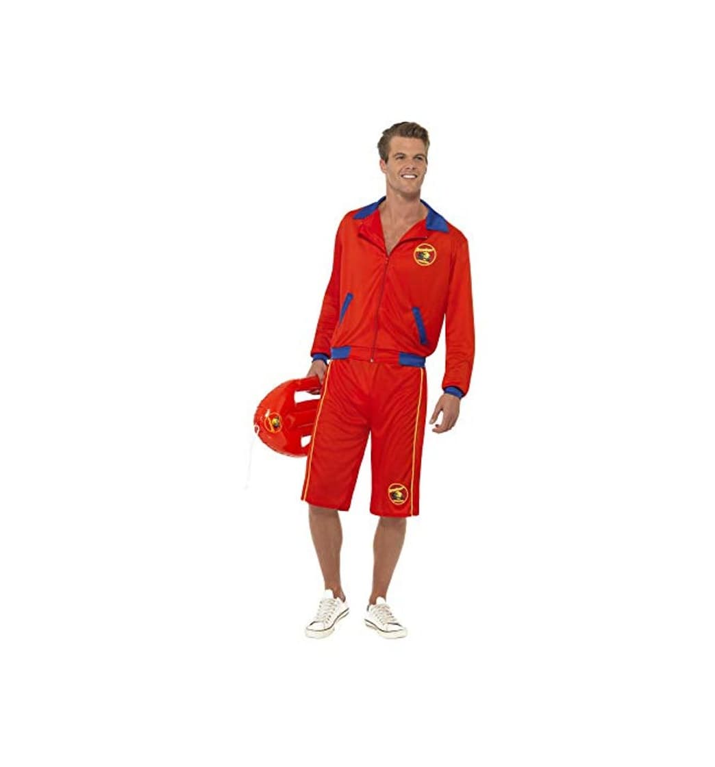 Producto Smiffys-32893M Licenciado Oficialmente Disfraz de Vigilante de la Playa de Baywatch, con