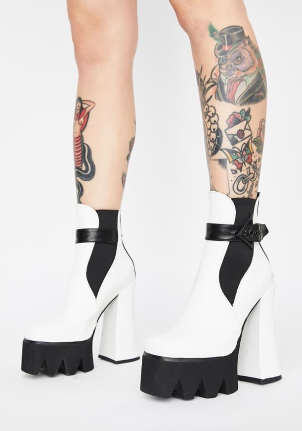 Moda Lamoda White Perceptions Platform Booties |