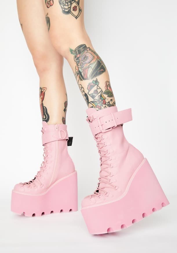 Moda Sugar Thrillz Light Pink Traitor Boots | 