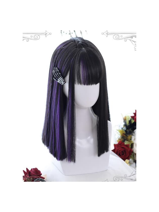 Producto Black & lilac hair wig