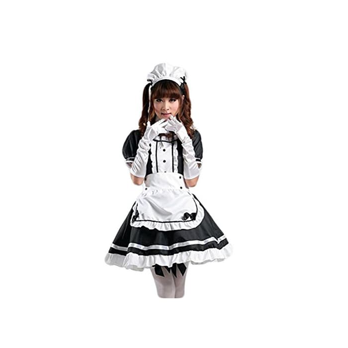 Product tzm2016 Anime Cosplay Costume French Maid Outfit Halloween, 4 pcs as a