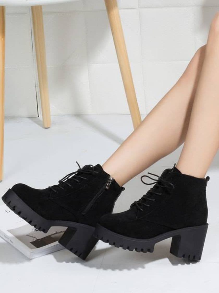 Fashion Botas liso negro casual 