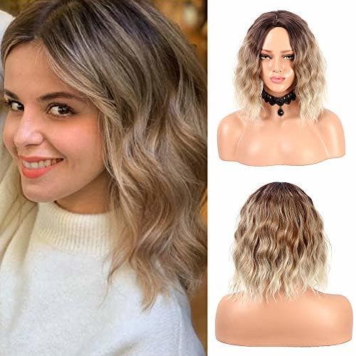 Producto Peluca corta y rizada de Bob para mujer Moda Ombre Peluca de