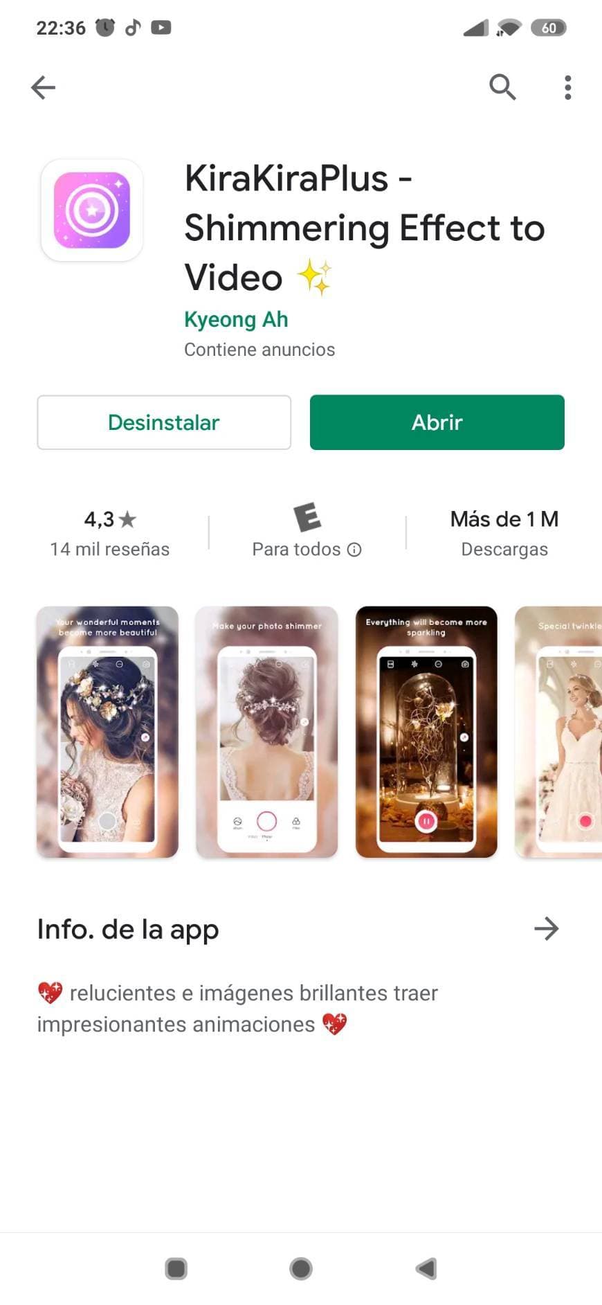 App Kakira-Glitter a tu imagen 