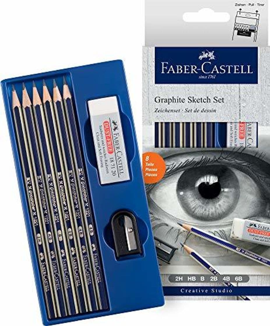 Producto Set grafito Creative Studio con 6 lápices Goldfaber, 2H, HB, B, 2B,