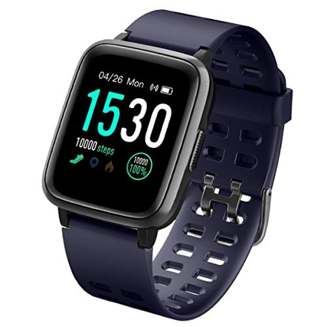 Product LATEC Pulsera Actividad Reloj Inteligente Impermeable IP68 Smartwatch Pantalla Táctil Completa con Pulsómetro Cronómetro Pulsera Deporte para Hombres Mujeres Niños con iOS y Android