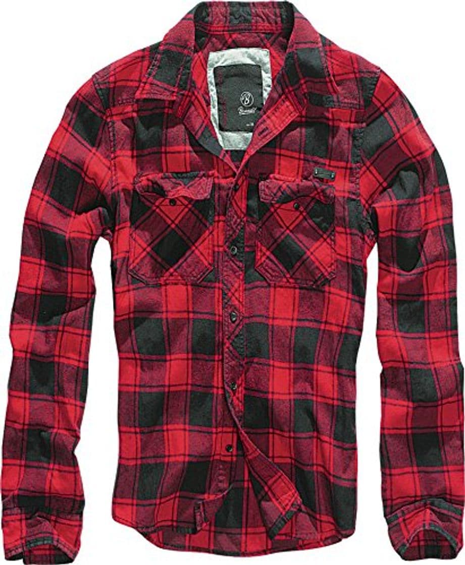 Fashion Brandit Check Shirt Camisa, Rojo