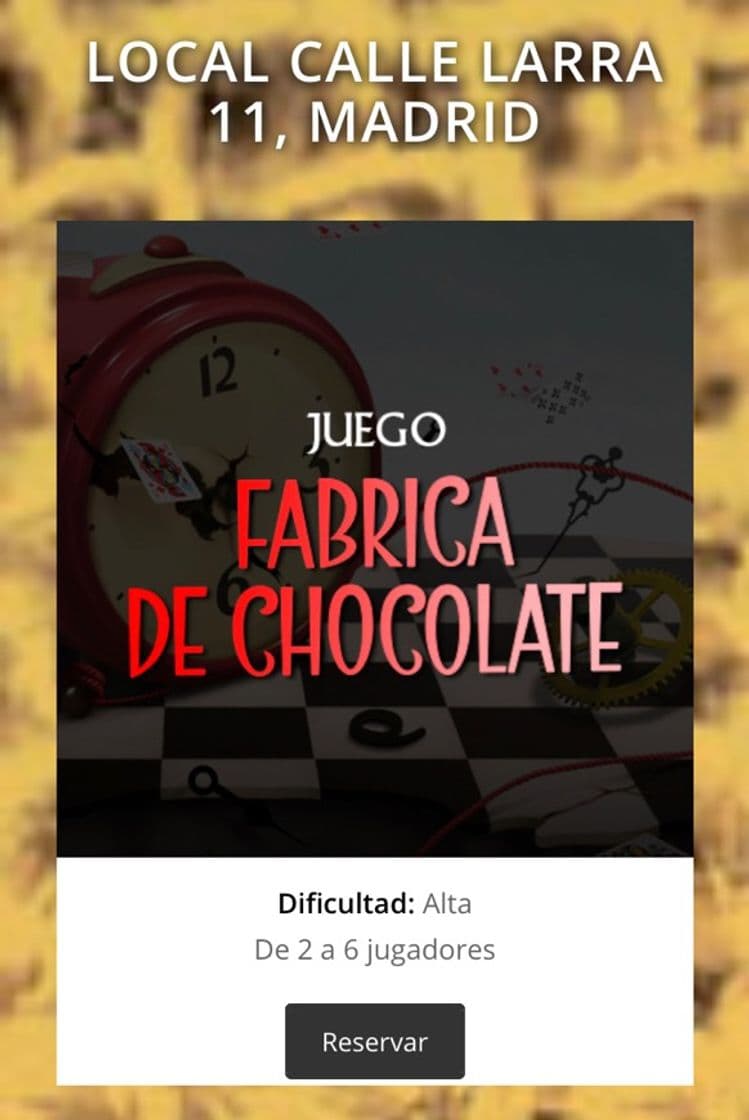 Moda Juego de escape en Madrid - Fábrica de Chocolate