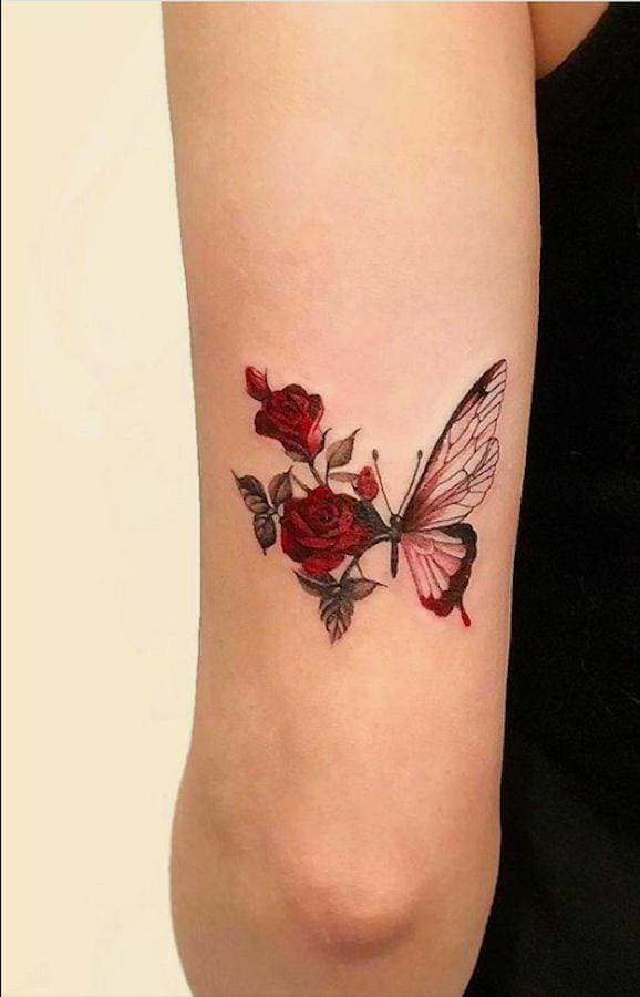 Moda Tattoo Butterfly-Flower