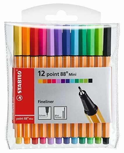 Product Rotulador punta fina STABILO point 88 - Estuche con 15 colores