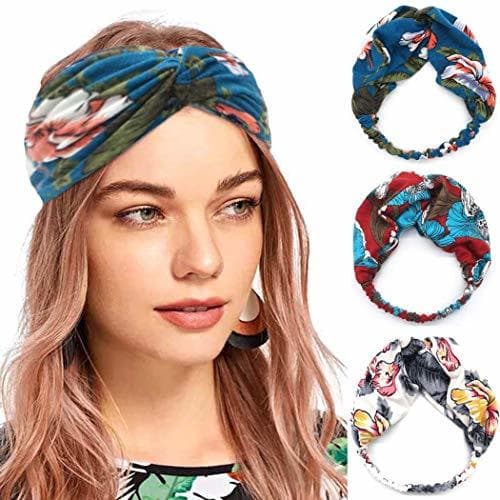 Producto IYOU Diademas de Boho Gorros De Flores Diadema anudada Bandas anchas para