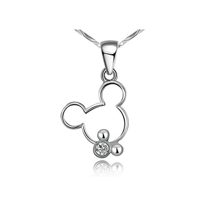 Product findout plata esterlina Mickey Mouse del diamante colgante collar de la mujer