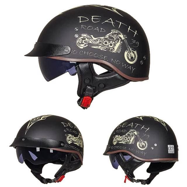 Moda Capacete retrô para motociclista