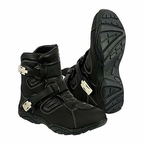 Producto Profirst Global - Botas de Motociclismo de Piel Impermeable con Estilo de