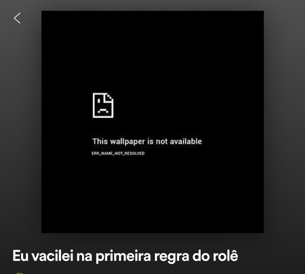 Moda Eu vacilei na primeira regra do role. Playlist Spotify 