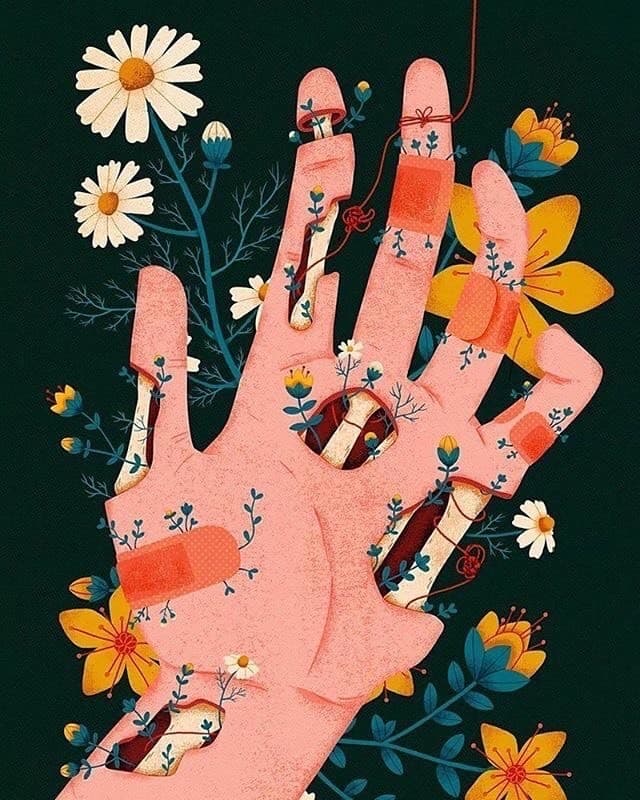 Fashion HAND AND FLOWERS💐