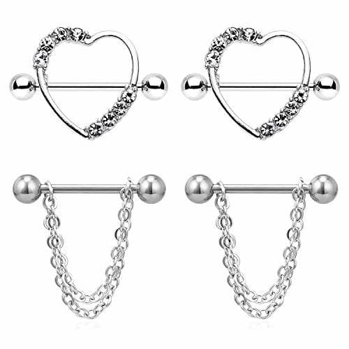 Product AceFun 4 Pcs Anillos en Forma de Corazón con CZ et Anillos