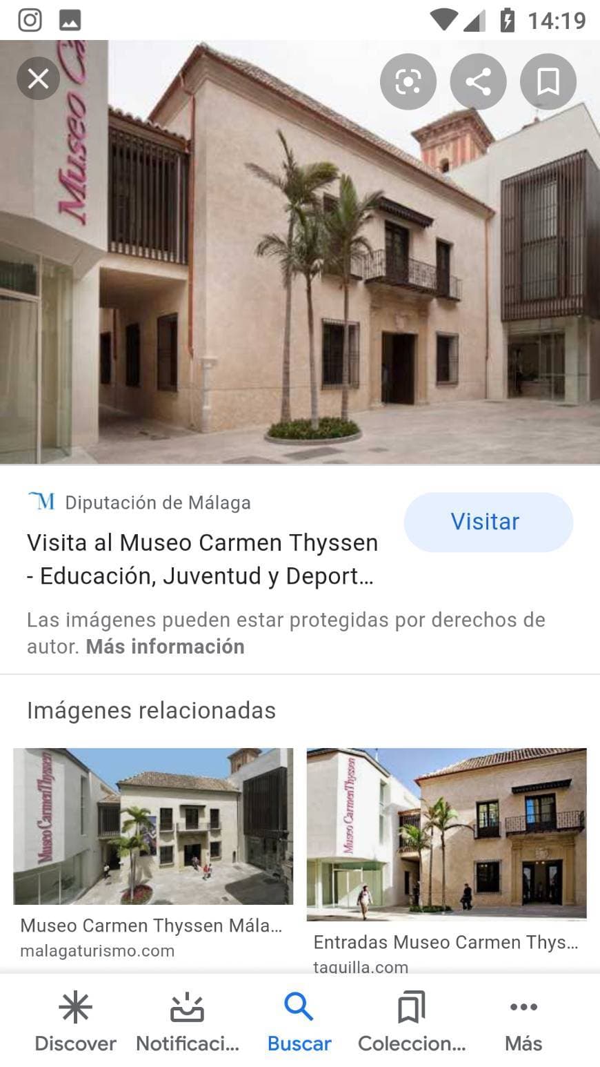 Lugar Museo Carmen Thyssen Málaga