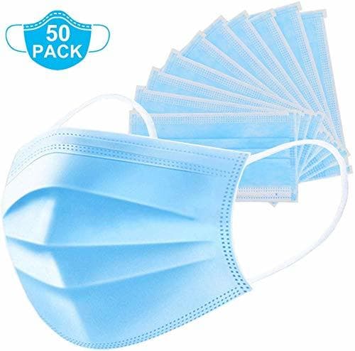 Product GEMVIE 50 Piezas -Certificado CE Mascarillas Desechables para Adultos Máscaras Desechables Protección