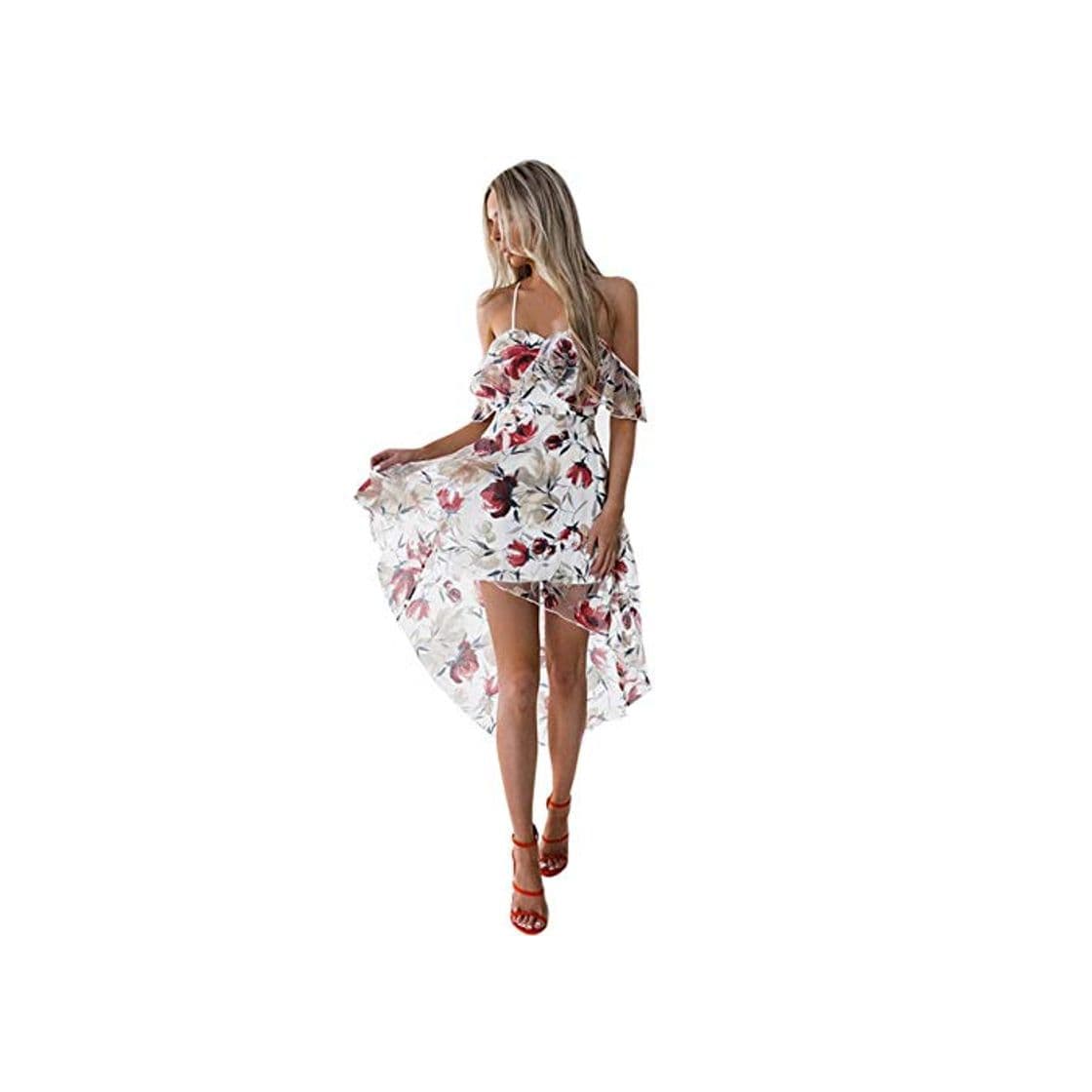 Producto fyb Womens Off Shoulder Boho Flower Lady Beach Summer Sundrss Mini   Dress Style