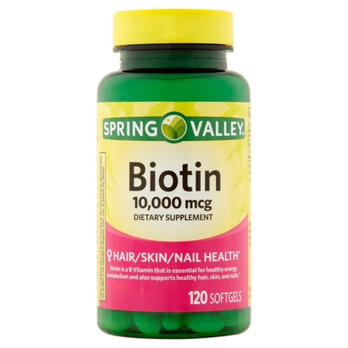 Fashion Biotina 10,000 mcg Spring Valley 120 SoftGels Importado nas ...