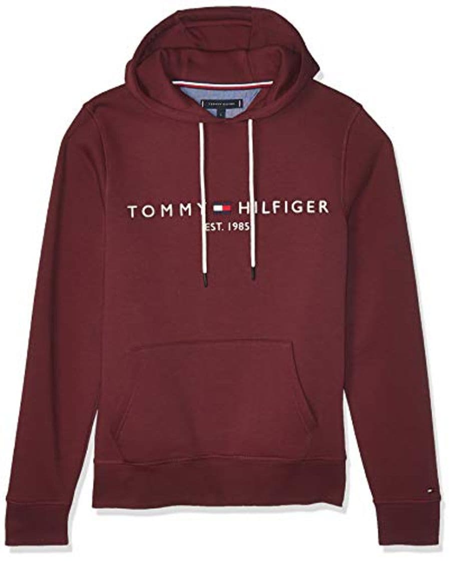 Product Tommy Hilfiger Hombres Sudadera con Capucha con Logotipo de Camiseta Rojo M