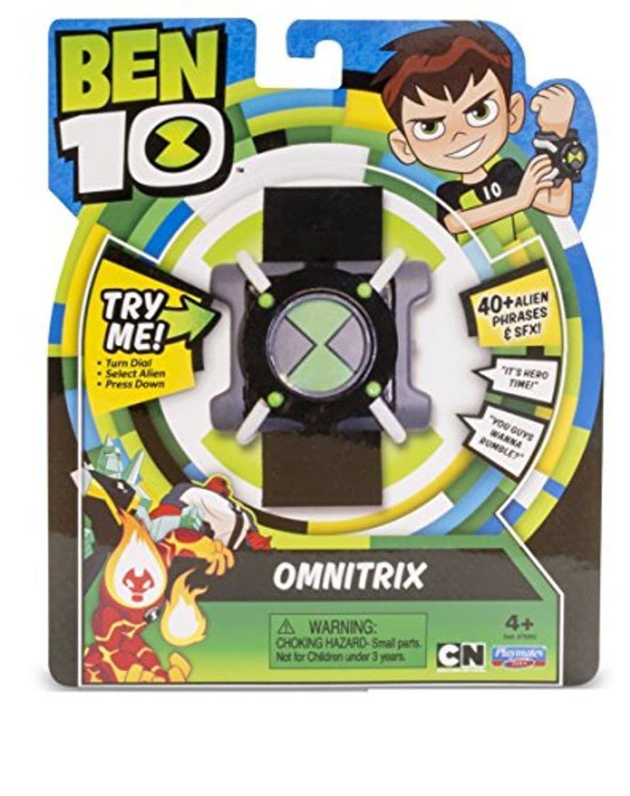 Place Ben 10- Basic Omnitrix Reloj con luz y Sonido, Color Negro/Verde/Gris/Blanco, Miscelanea