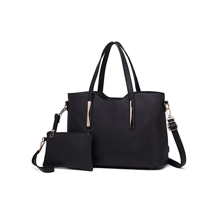 Producto Miss Lulu Bolsas de Señoras Moda Cuero Pu 2 Piezas Totalizador Bolsos