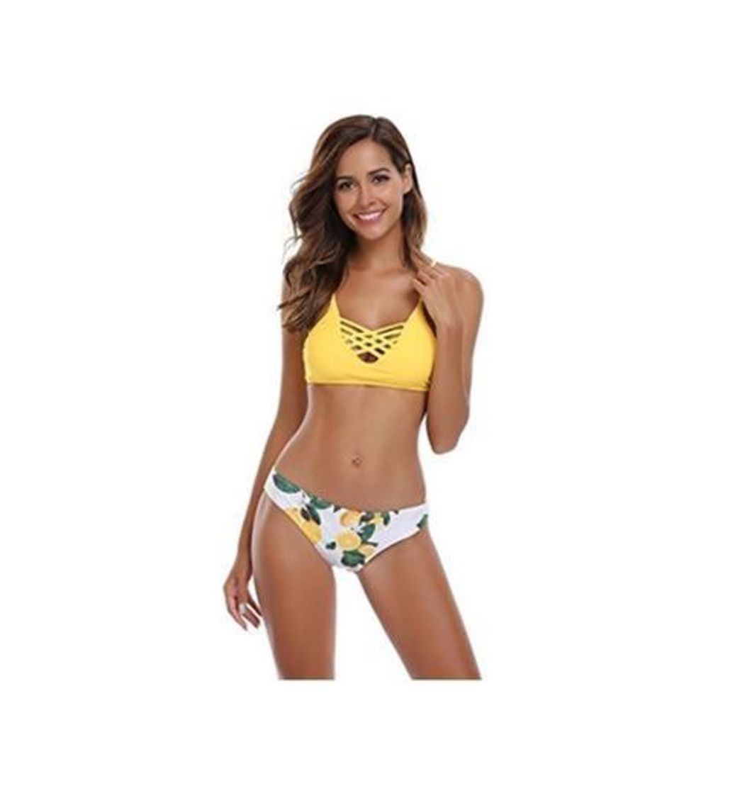 Producto SHEKINI Mujer Conjunto de Bikini de Dos Piezas Almohadillas Bañador Estampar Trajes