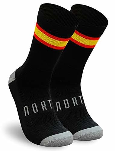 Product NORTEI - Calcetines Bandera España para Ciclismo, MTB y Running de Meryl