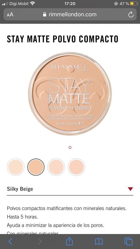 Moda Stay Matte Polvo Compacto | Rimmel London España