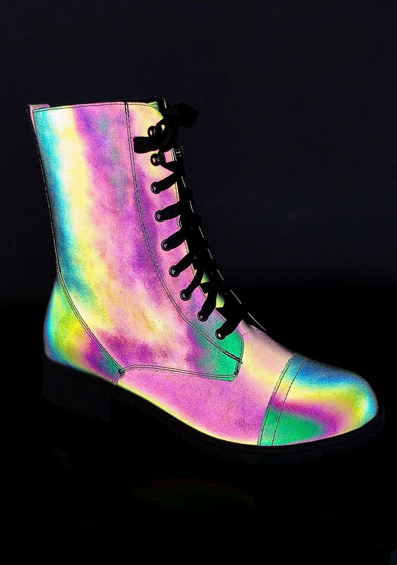 Product Rainbow Reflective Combat Boots