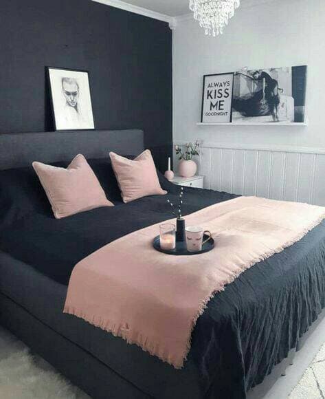 Fashion Quarto com preto e rosa! ♥💕