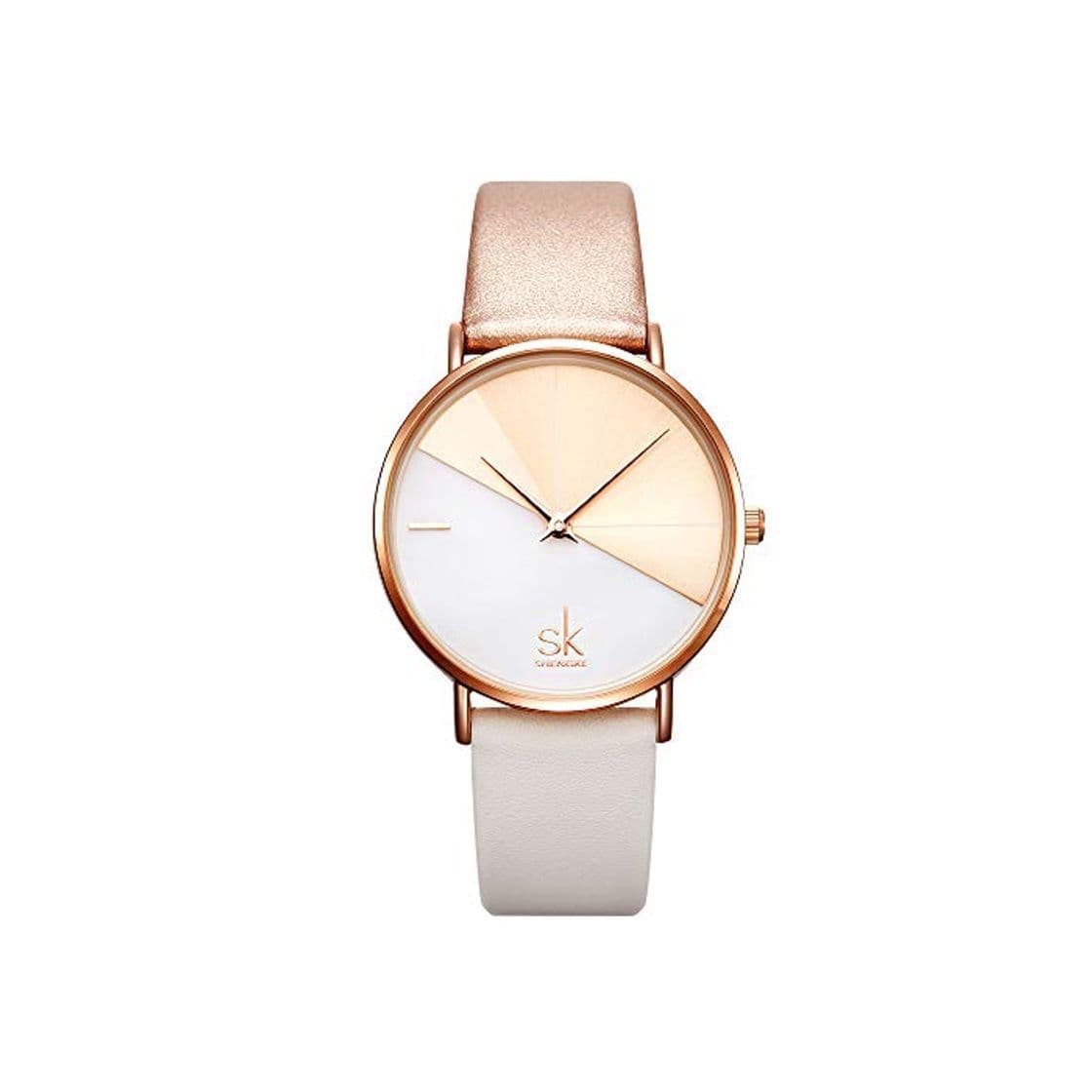 Producto SHENGKE Relojes de Mujer Banda de Cuero Relojes de Cuarzo Vestido para Mujer Reloj de Pulsera