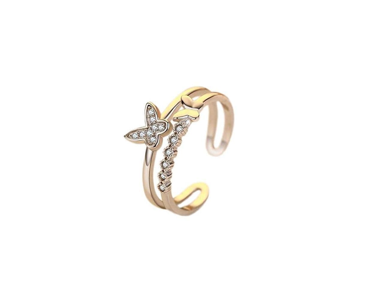 Producto iTemer 1 Pieza Simple Anillo de Apertura Ajustable diseño de la Mariposa