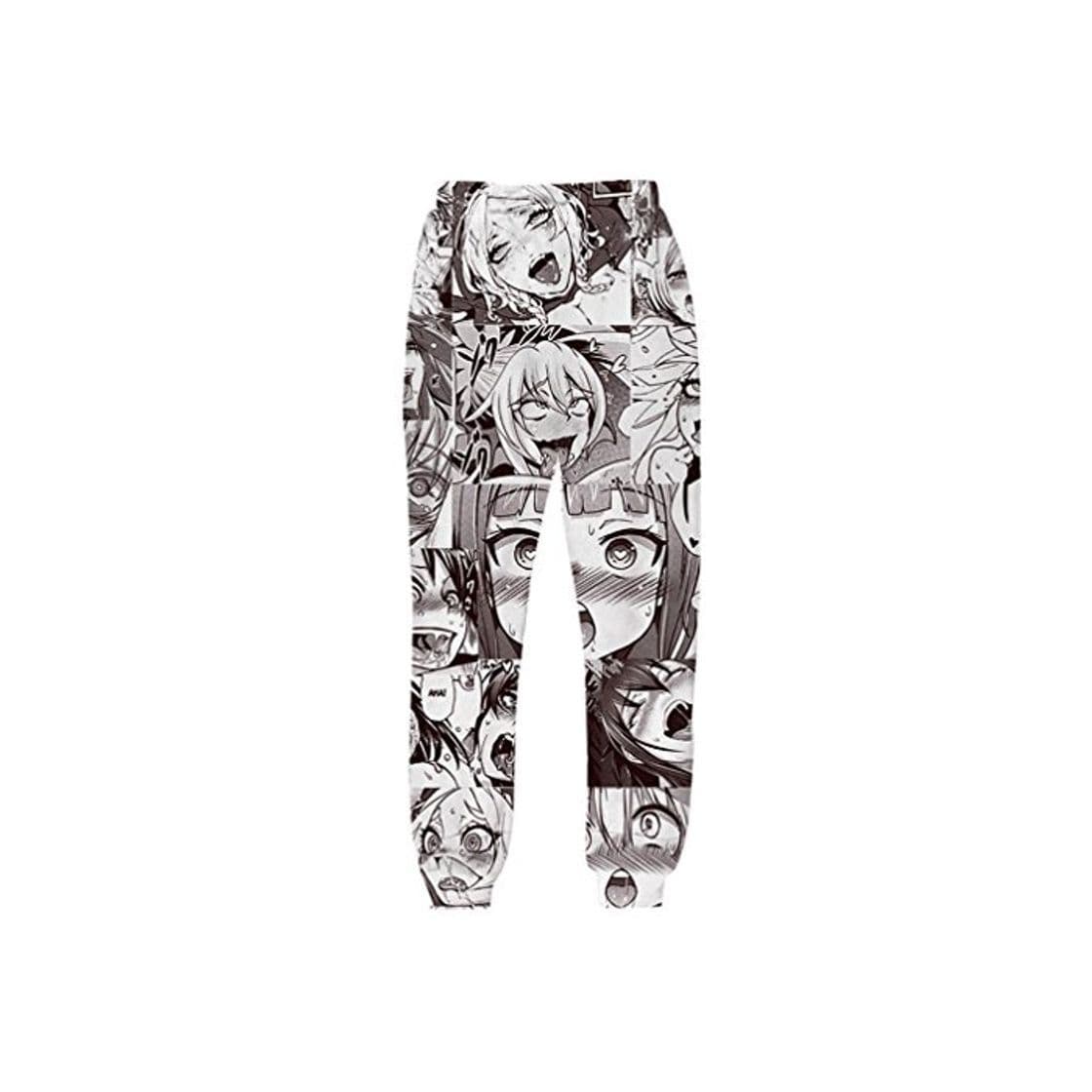 Producto Cowesoo Emparejadores Ahegao Pantalones para Hombres Divertida Caricatura Impresa Completa Pantalones Pantalones