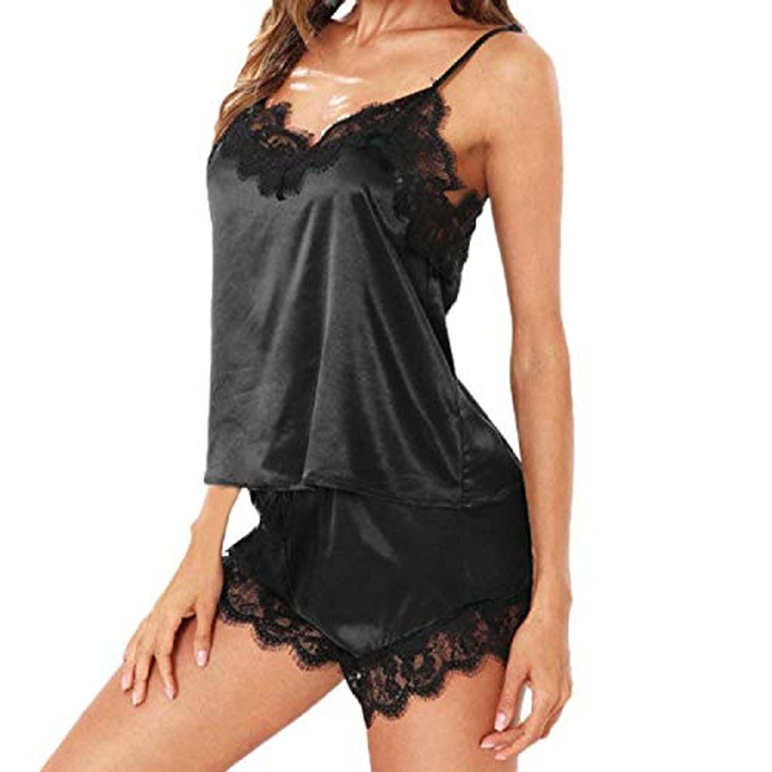 Producto UMIPUBO Conjunto de lencería Mujer Verano Corto Sin Mangas Pijama de Encaje Ropa de Dormir Babydoll Ropa Interior camisón