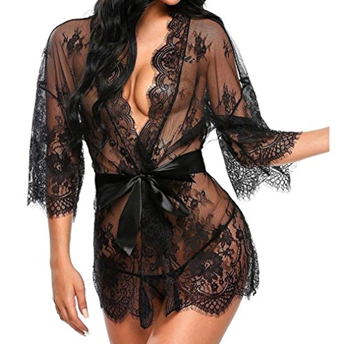 Producto UMIPUBO Mujer Ropa de Dormir Conjunto Sexy Lingerie Transparente Lace Lenceria Erotica