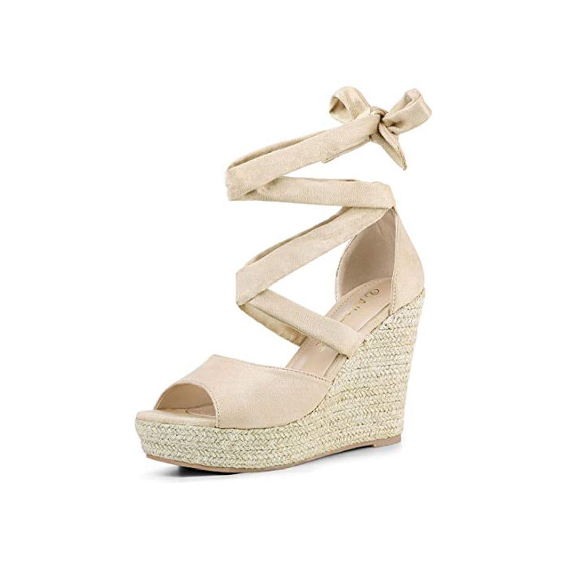 Product Allegra K Sandalias De Cuña con Cordones Y Sandalias De Mujer Beige 37 EU