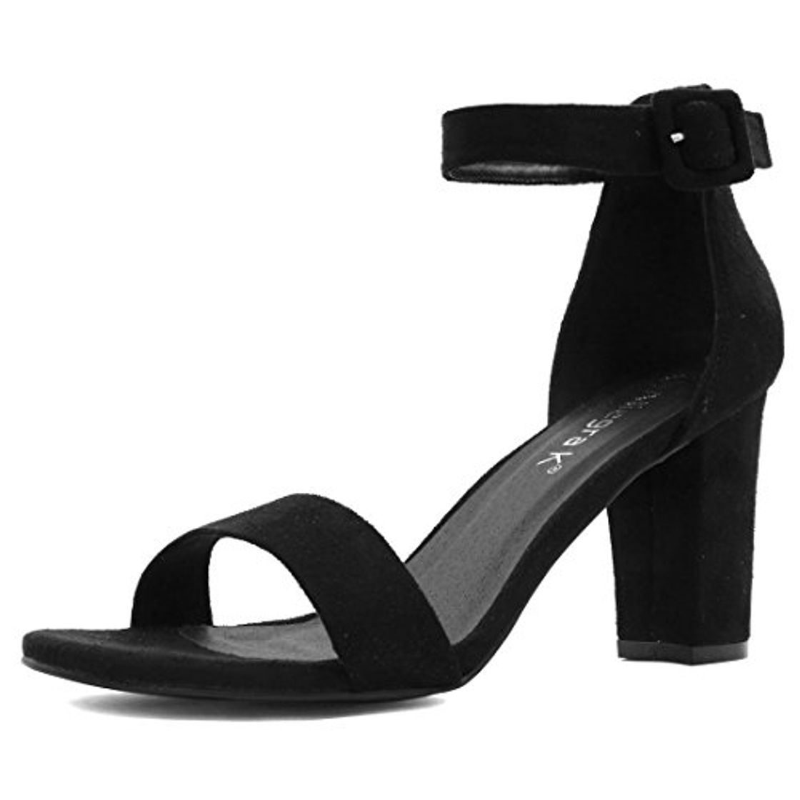 Product Allegra K Sandalias De Tacón Alto para Mujer Zapatilla con Punta Abierta Correa De Tobillo Negro 43 EU