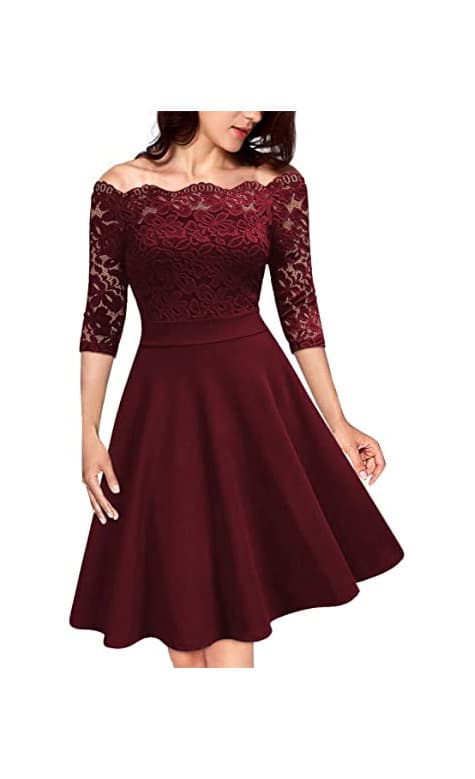 Producto KOJOOIN Vestido de encaje para mujer, vestido de dama de honor, para