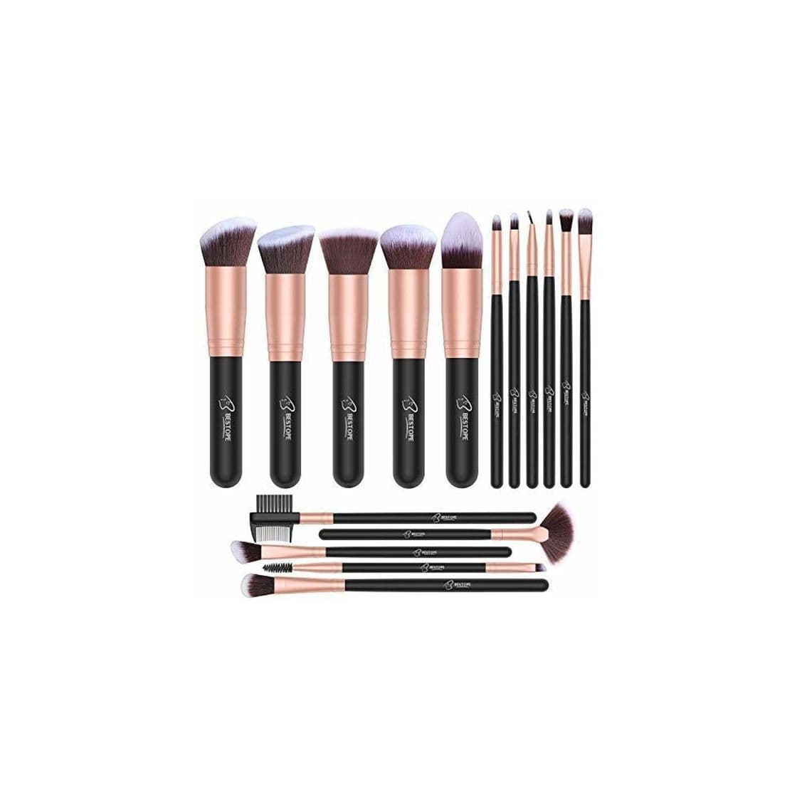 Product Set de brochas de maquillaje profesional BESTOPE 16 piezas Pinceles de maquillaje