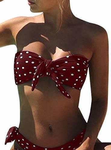 Producto UMIPUBO Bikini Mujer Dos Piezas Ropa con Estampado de Lunares Push-Up Traje