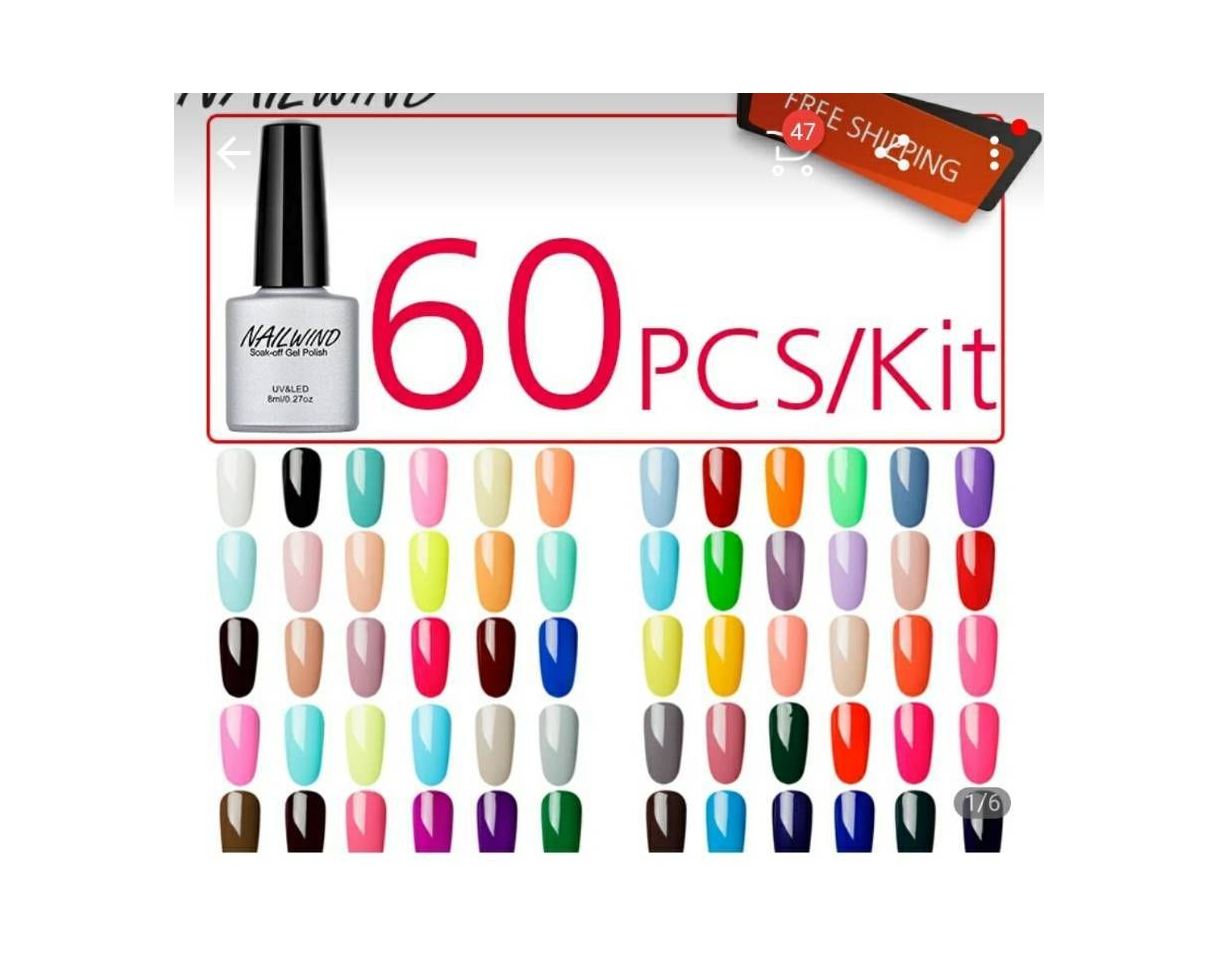 Producto Esmaltes NAILWIND 60 Uds semipermanentes 