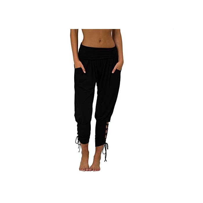 Producto Pantalones Casuales Mujeres SUNNSEAN Pantalón de Yoga Ropa Deportiva con Cordones Vendaje