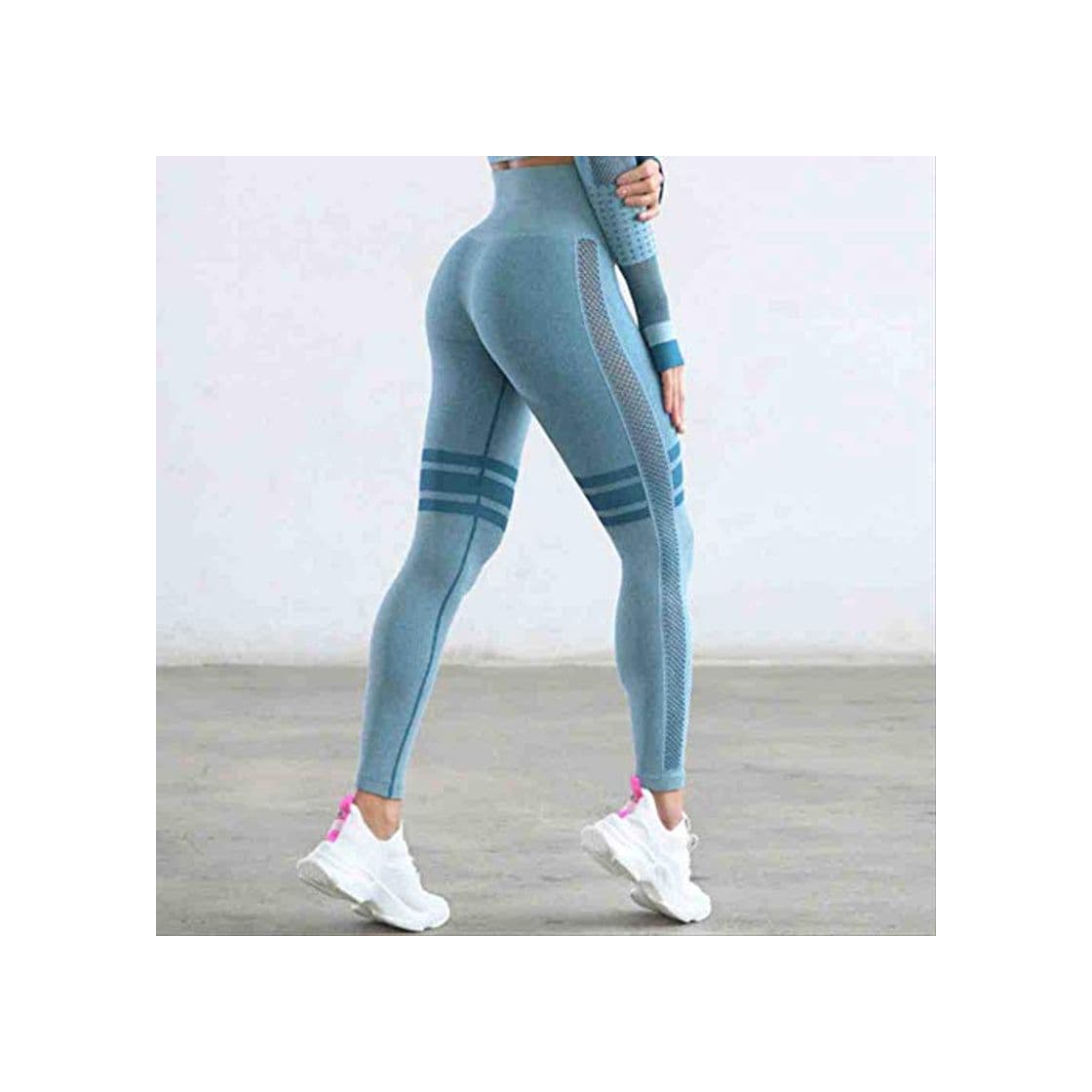 Producto YGKDM Cintura Alta Leggings sin Costuras Deporte Mujeres Fitness Deportes Pantalones Push Up Yoga Pantalones Correr Tight Leggings Gimnasio Feminina Ropa Deportiva M Verde