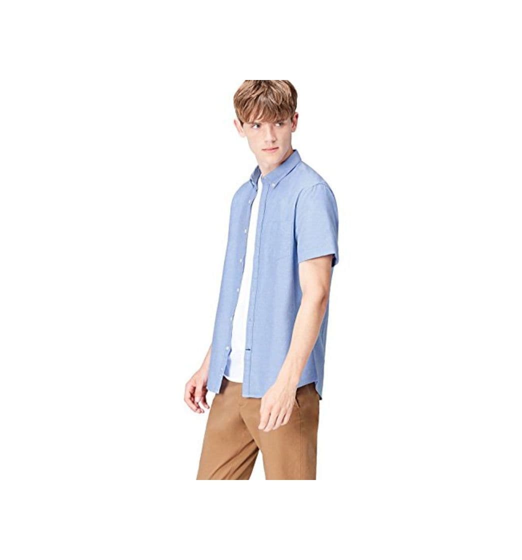 Producto Marca Amazon - find. Camisa Hombre, Azul