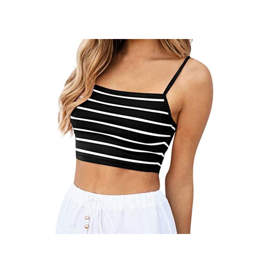 Product POLP Crop Top Camiseta sin Mangas para Mujer Camiseta de Tirantes de